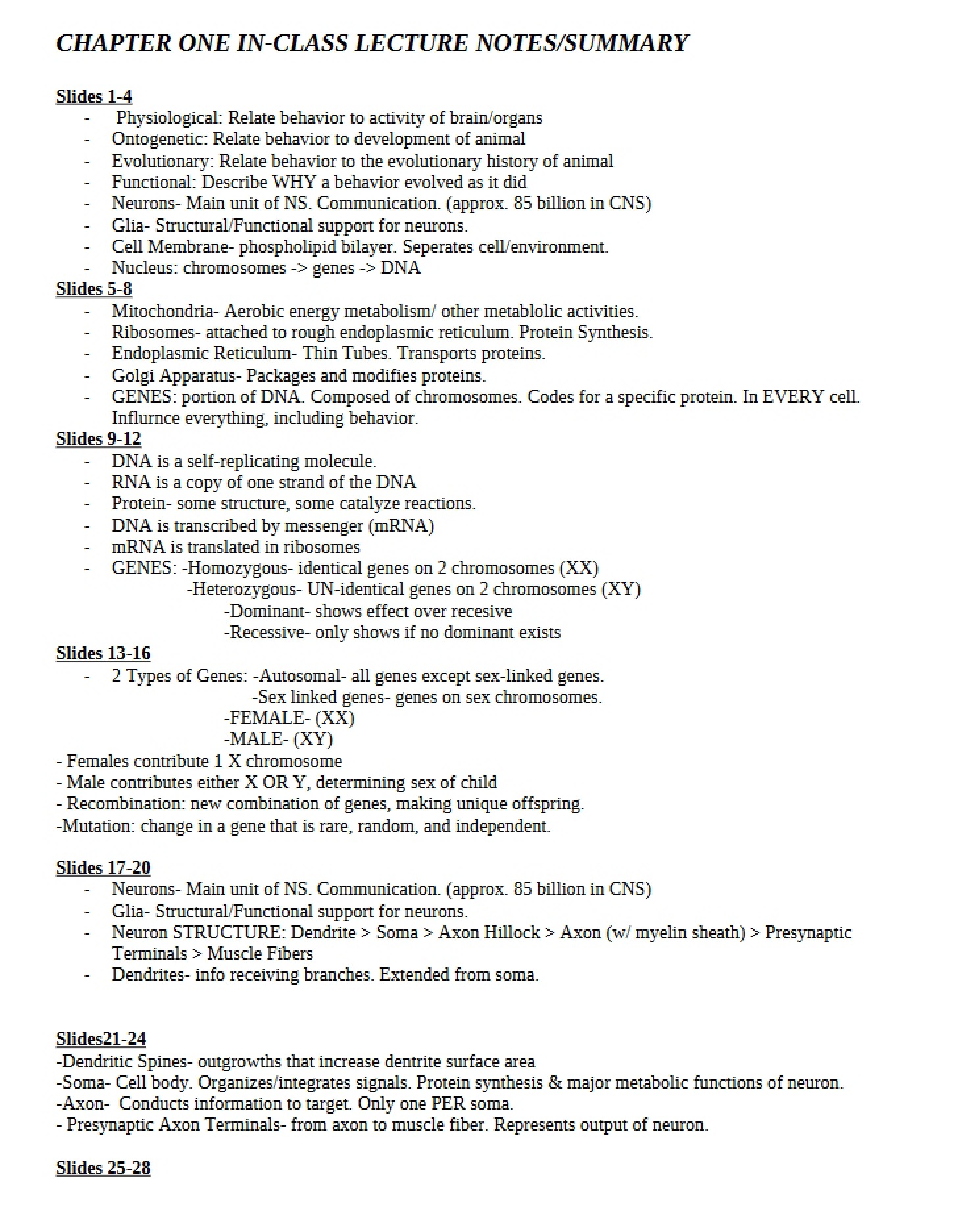 Chapter One Overview
