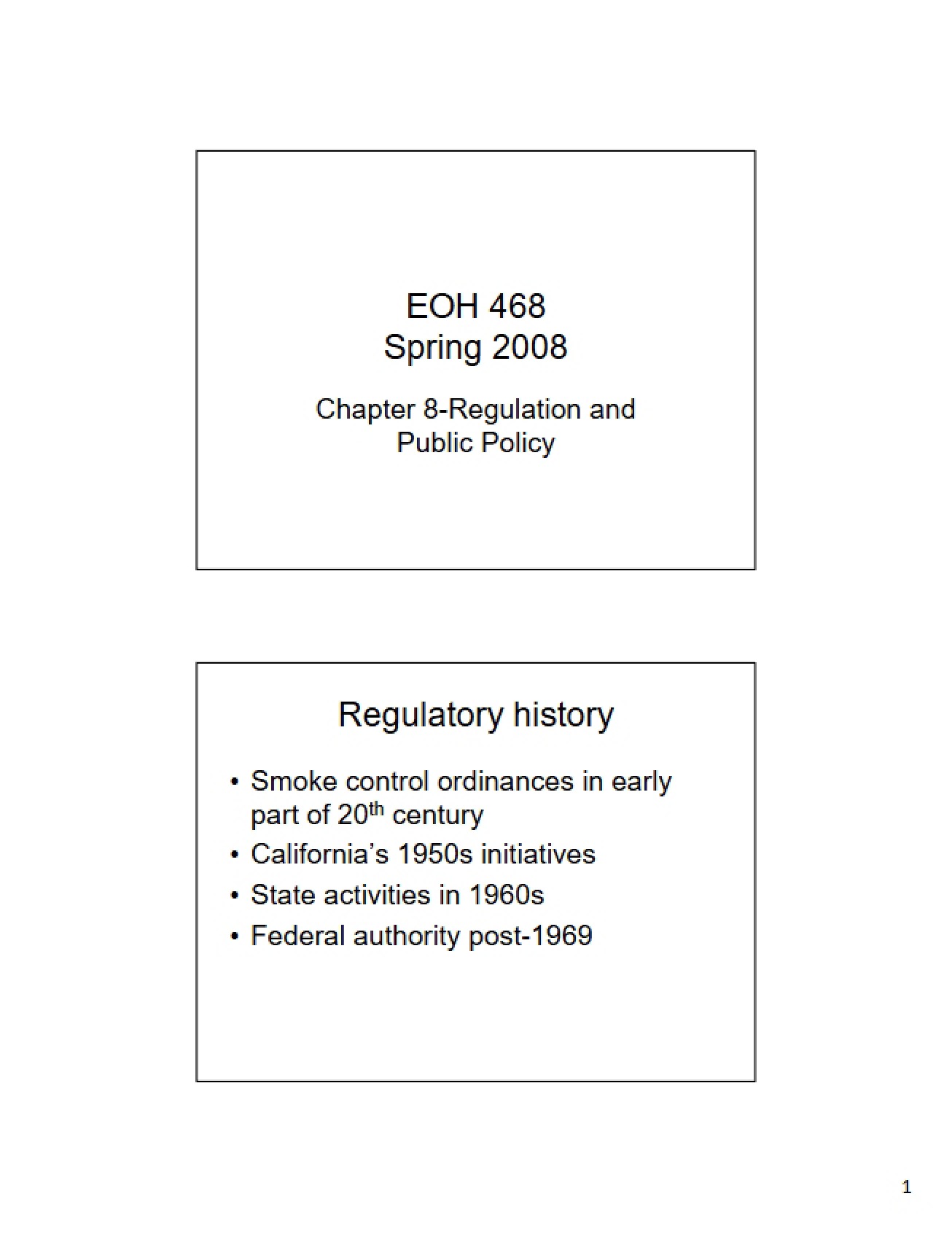 Public Policy and Regulation