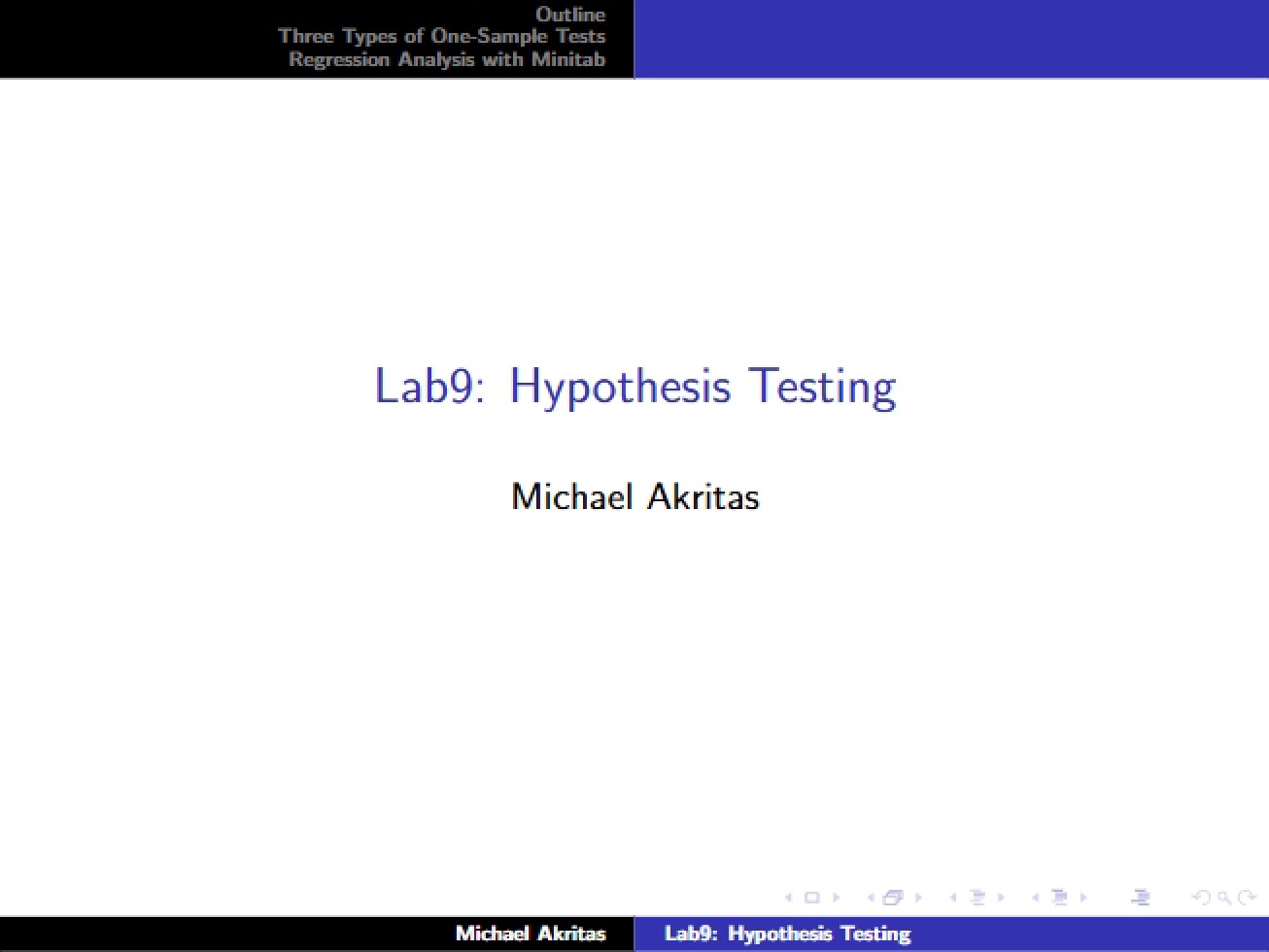 Testing Hypotheses