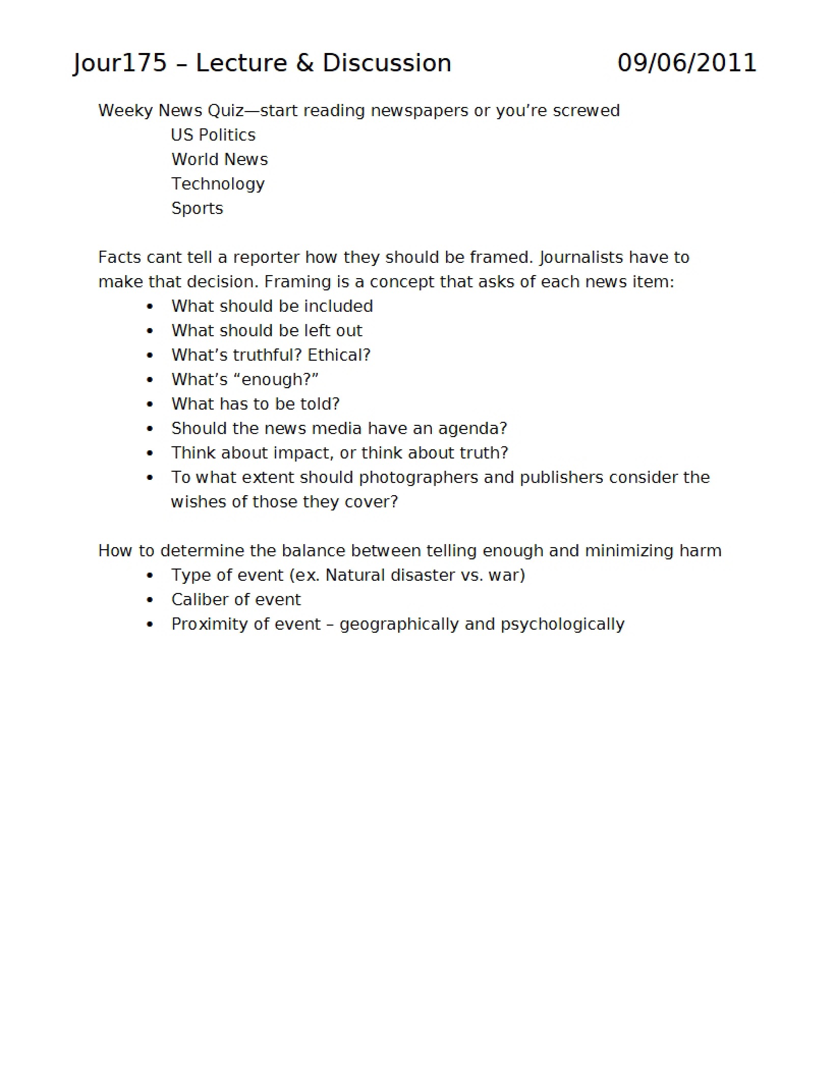 Media Literacy Lecture Notes