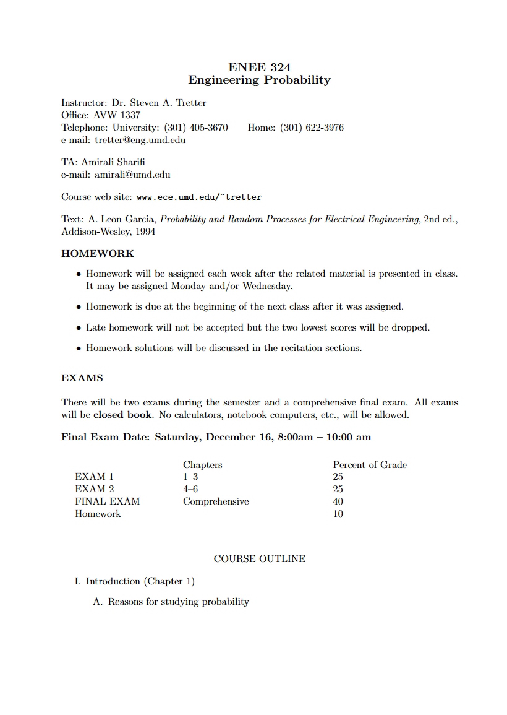 Course Schedule