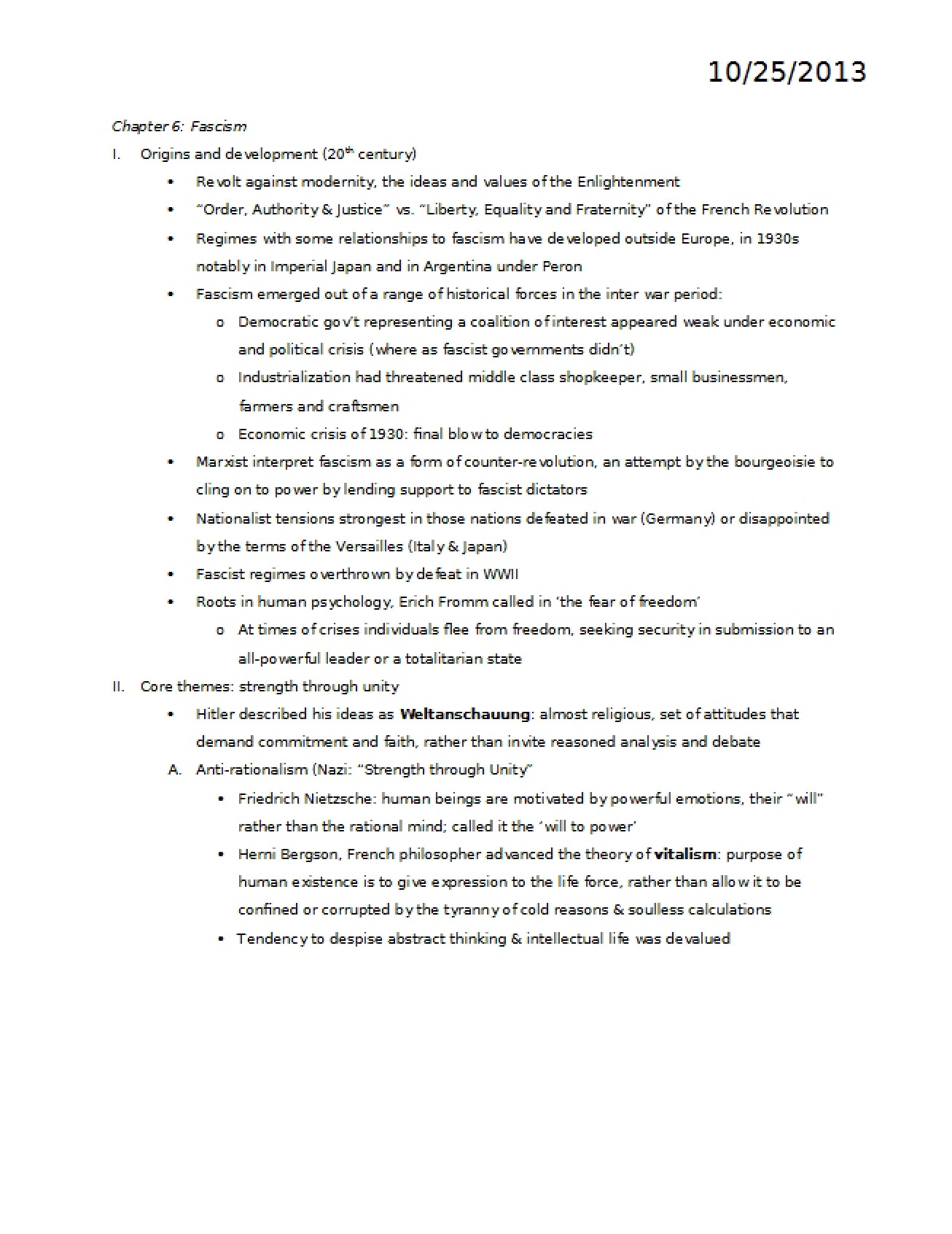Fascism Chapter Six