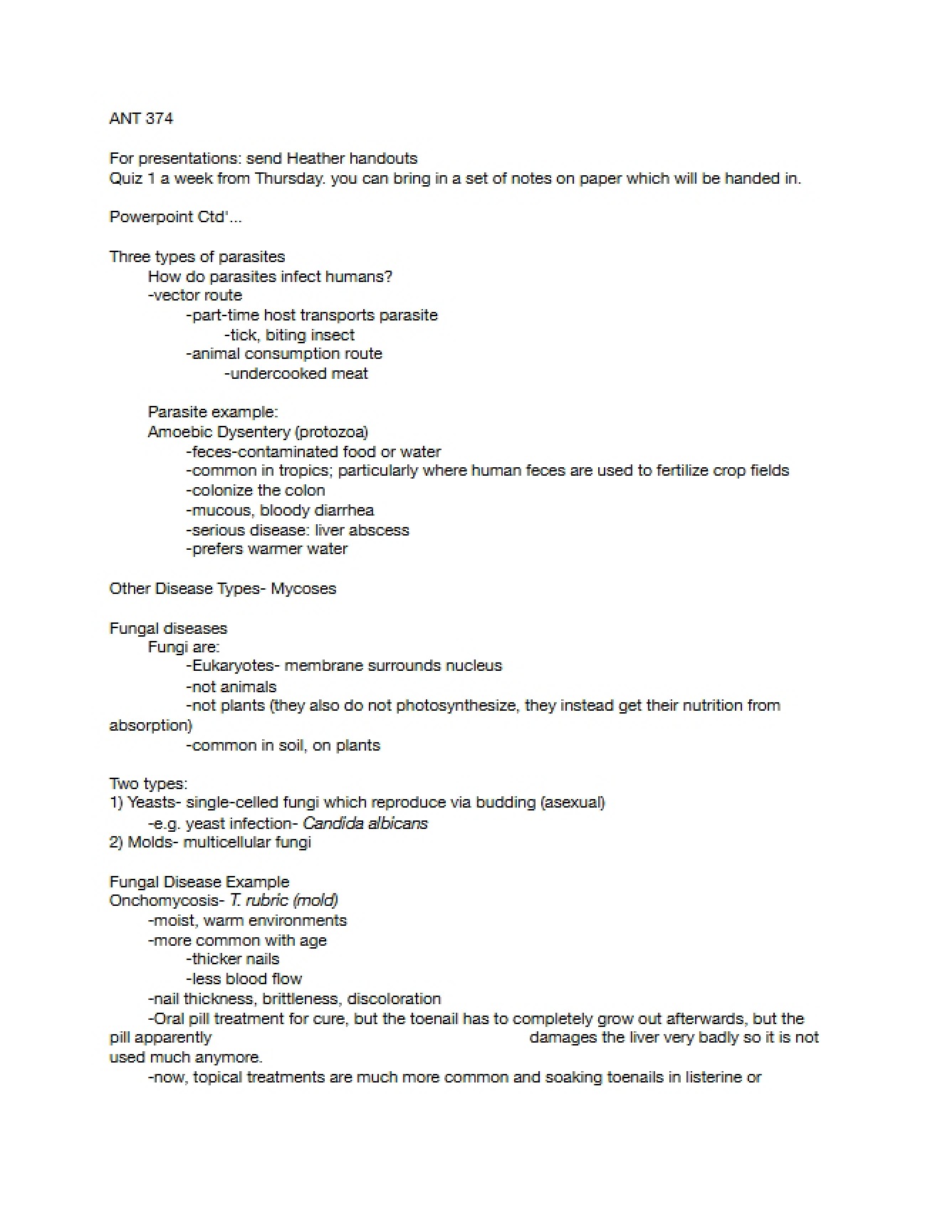 Session Notes August 30th