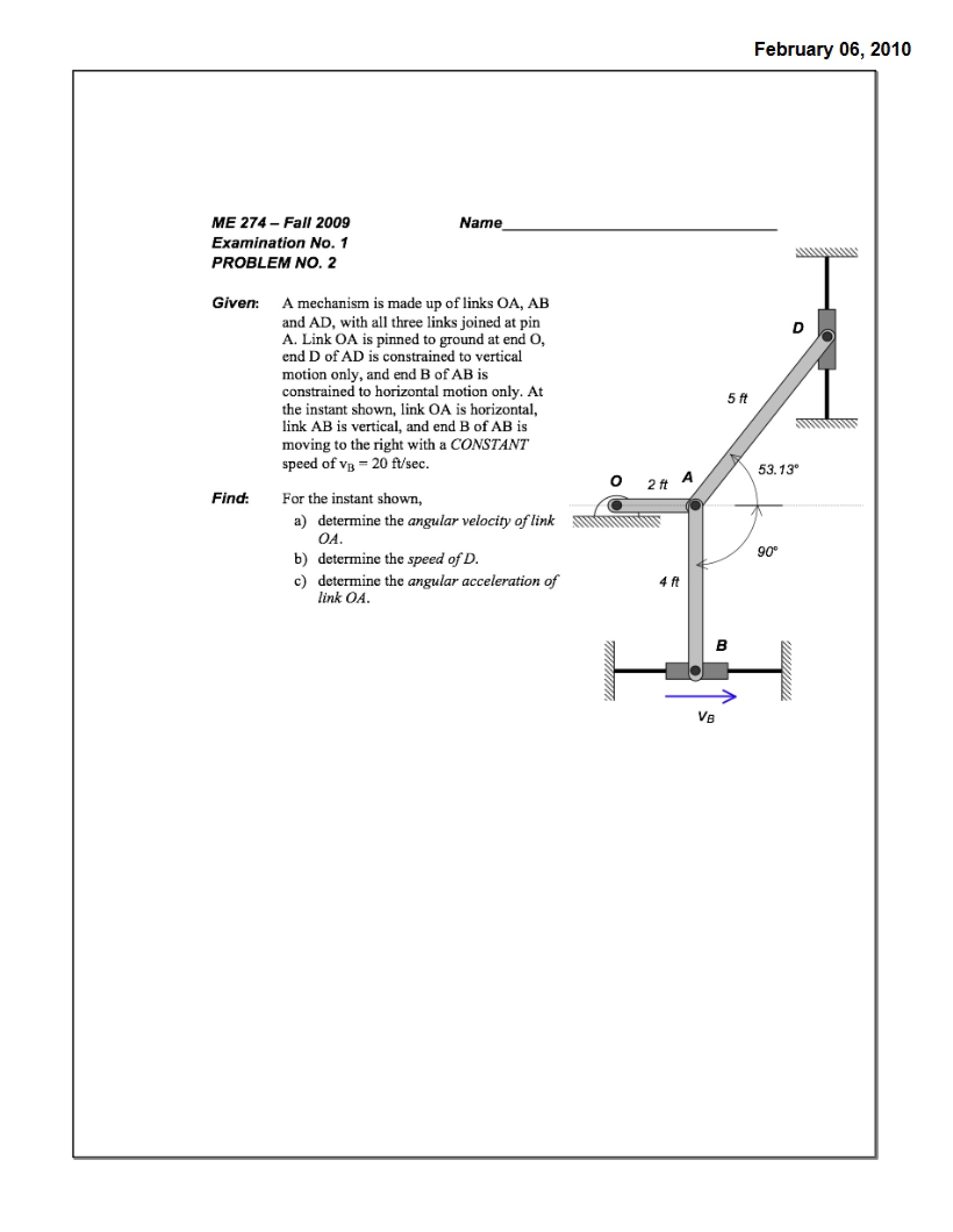Sample Questions for Exam One