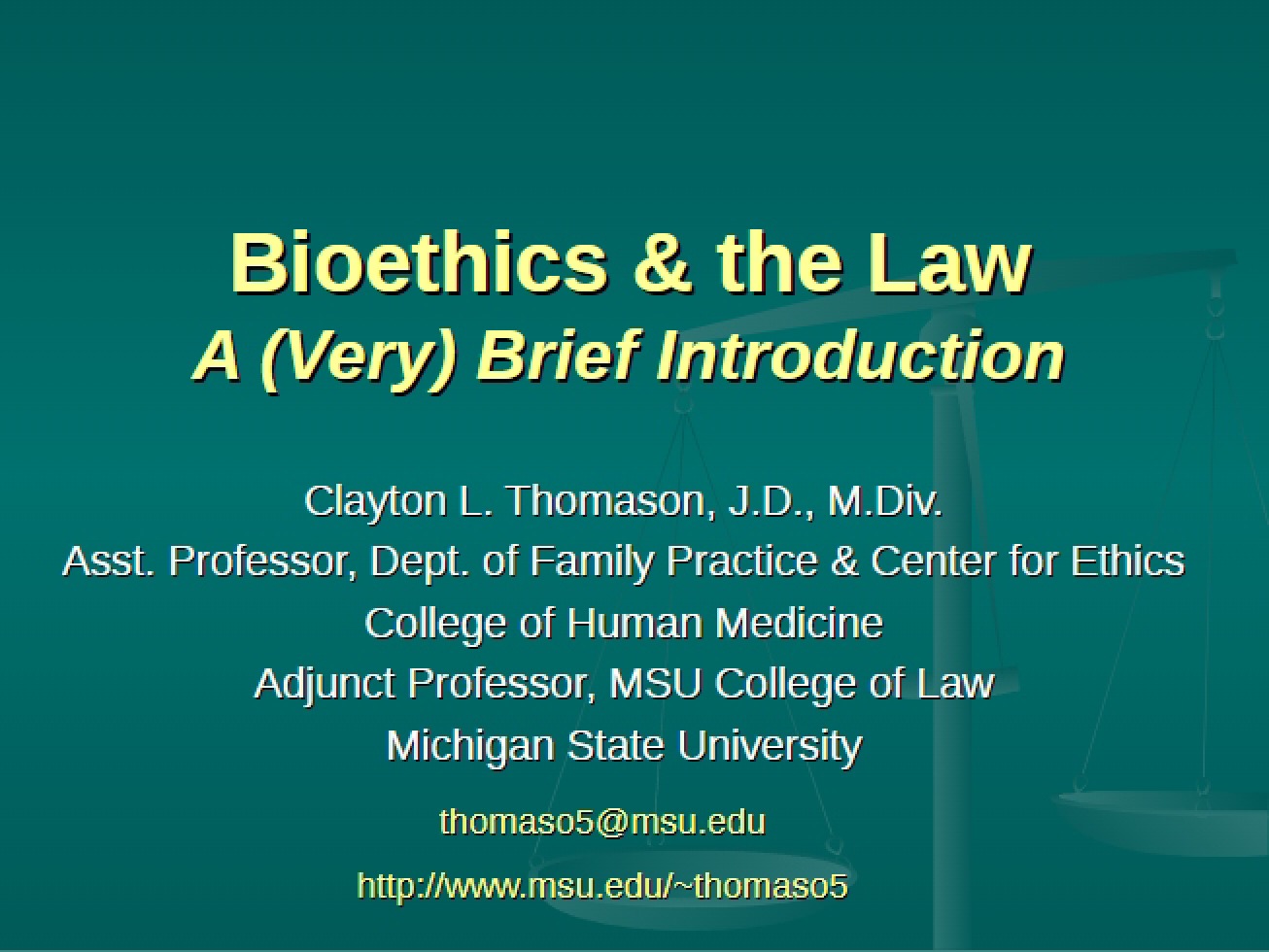 Bioethics and Law Differences