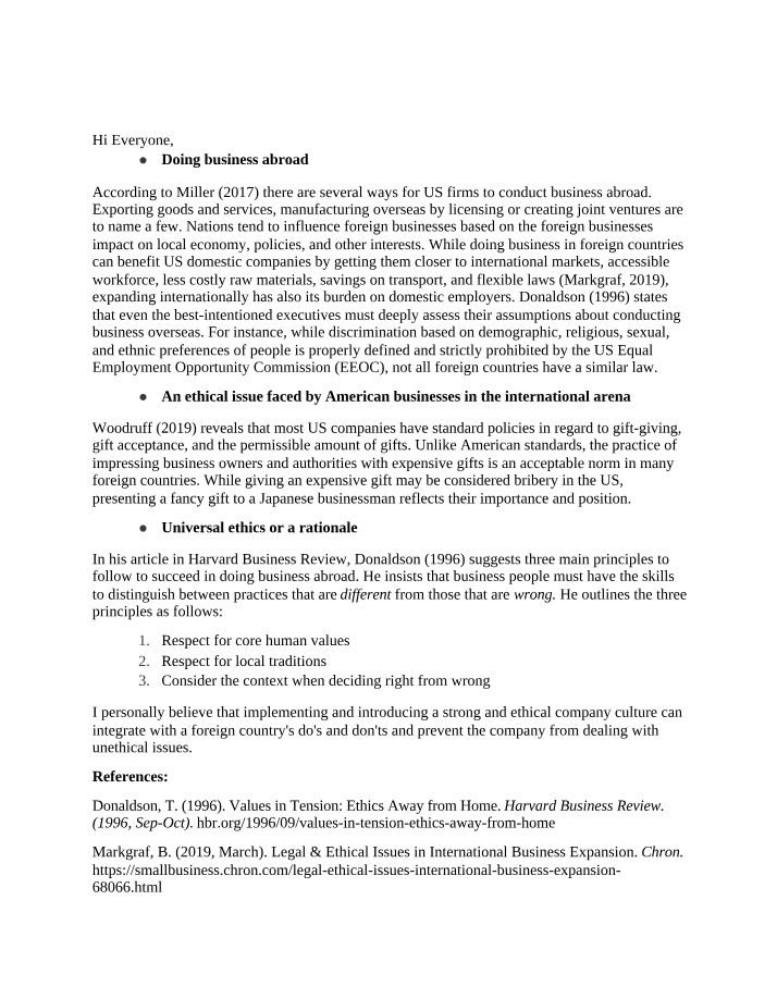 Module 8 Discussion Board