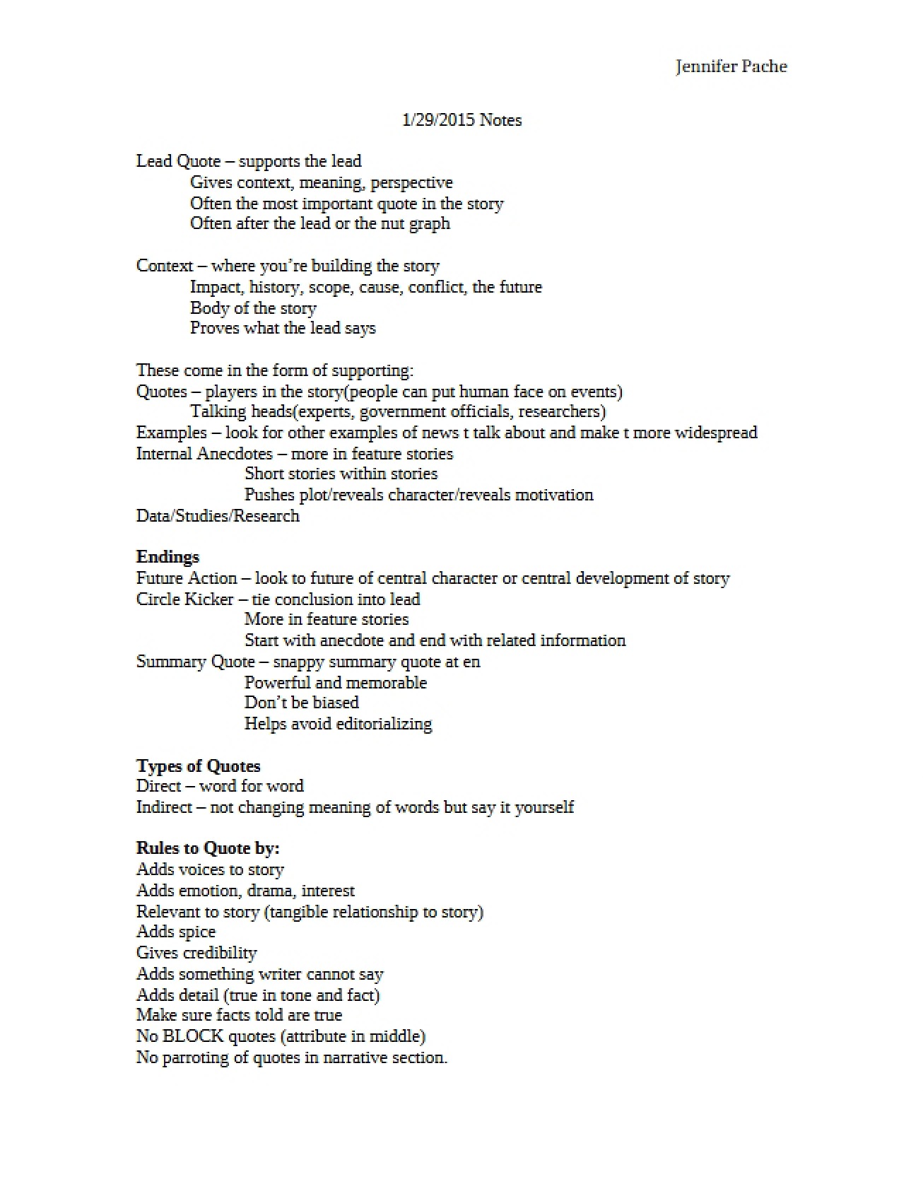 Topic Notes