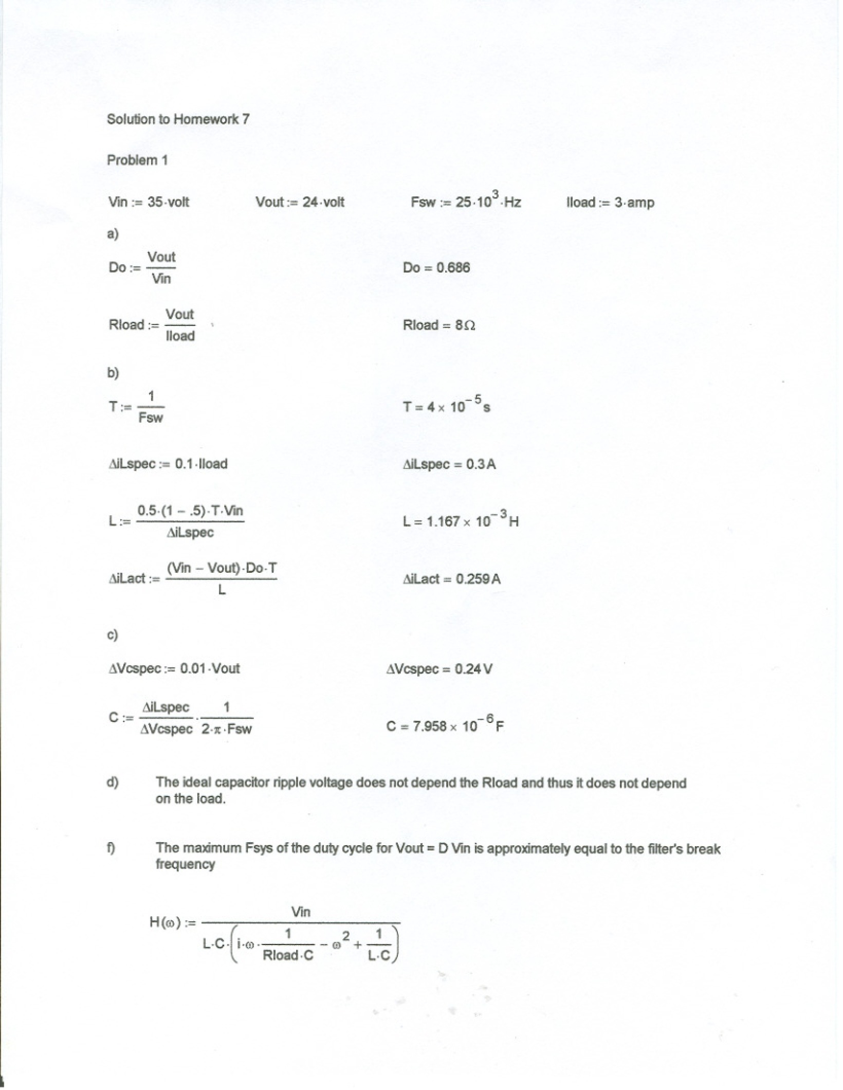 Solution for Homework 7