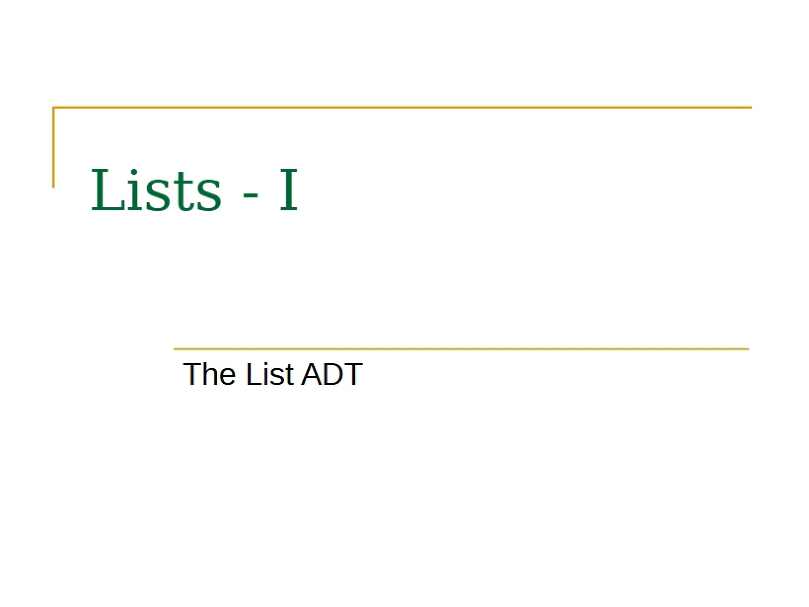 List ADT