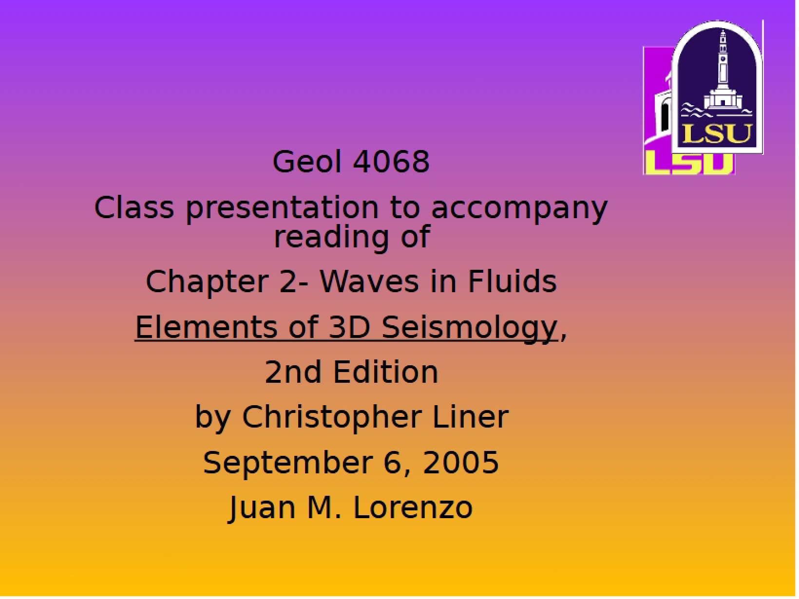 Fluid Waves