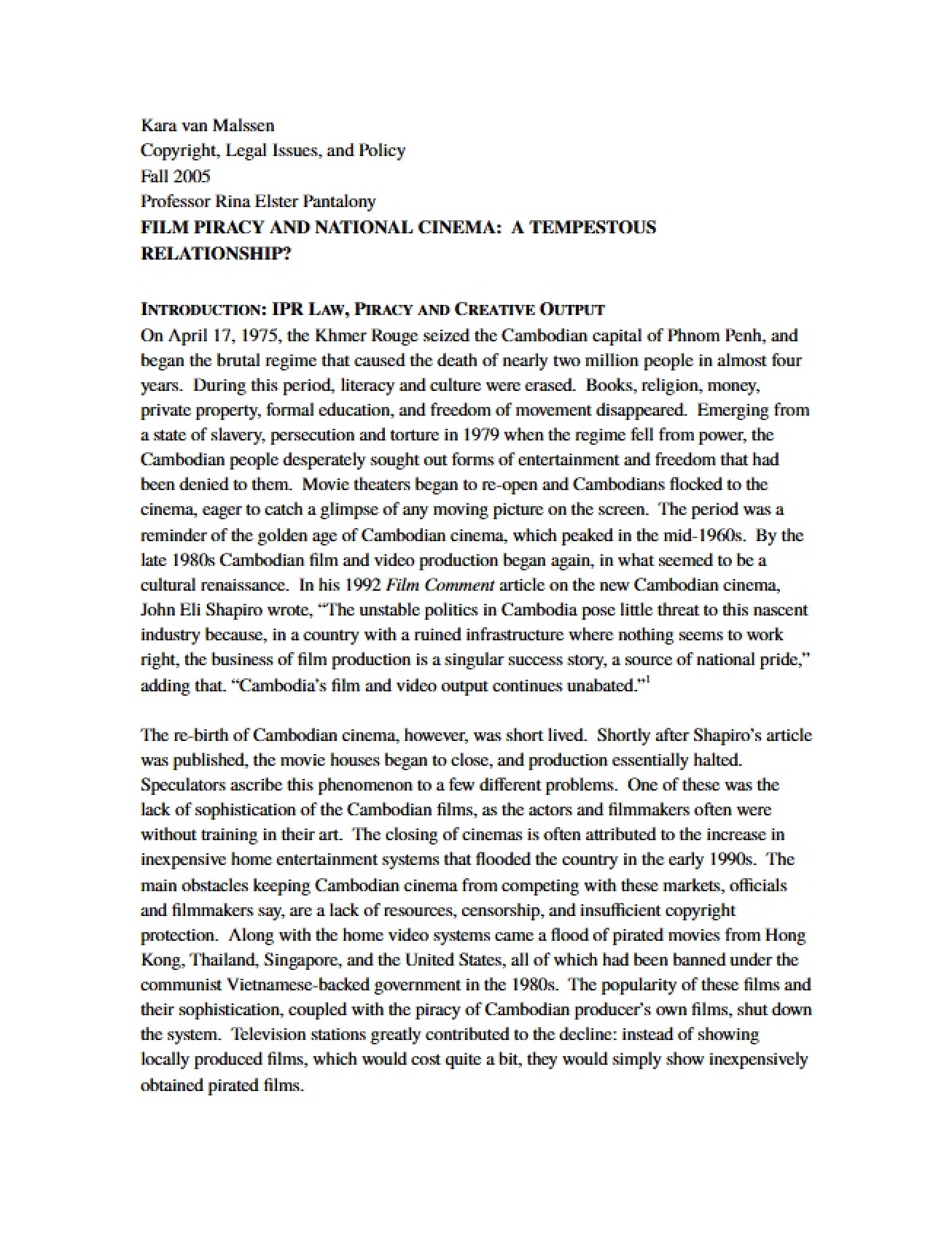 National Cinema and Film Piracy
