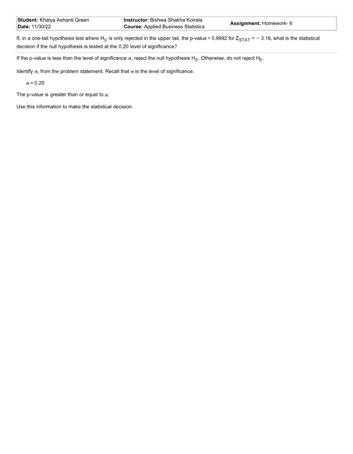 Statistical Decision - Homework 6