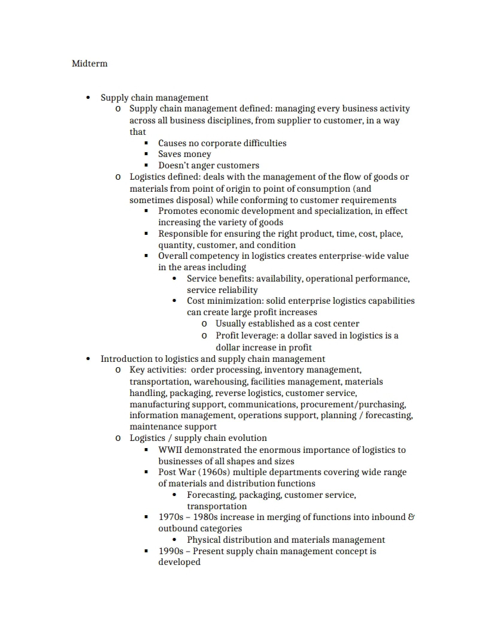 Midterm Examination