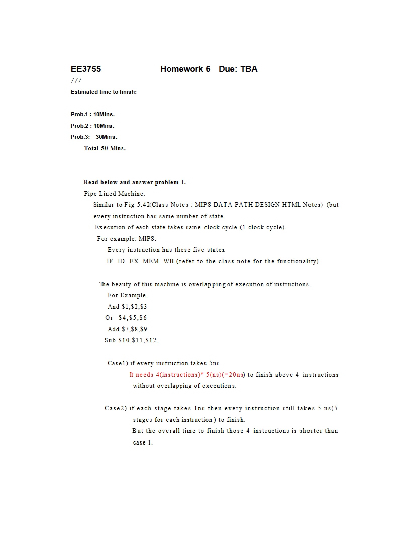 Computer Org Homework 6