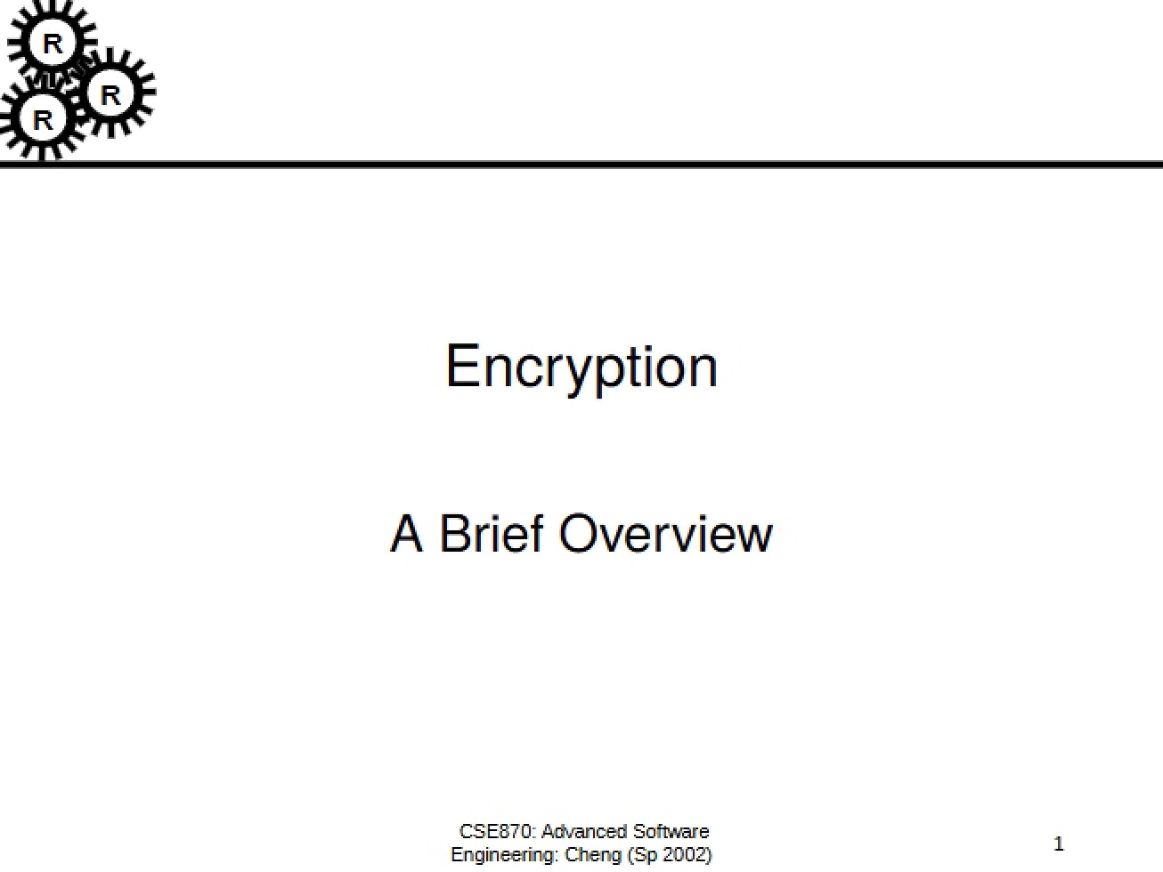 Brief Overview of Encryption