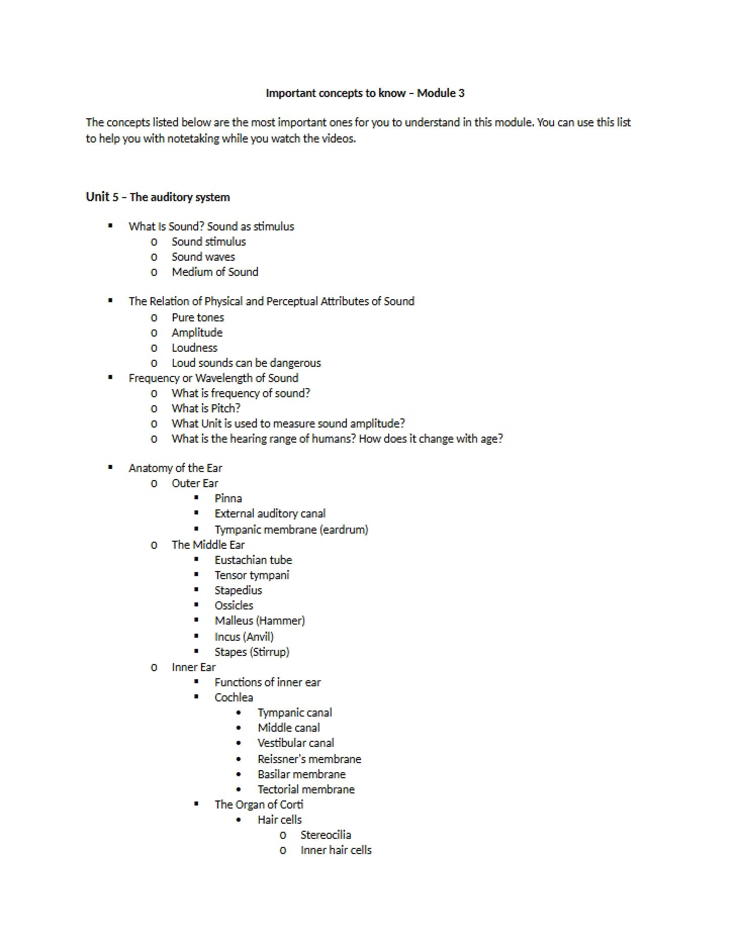 Guide for Module 3