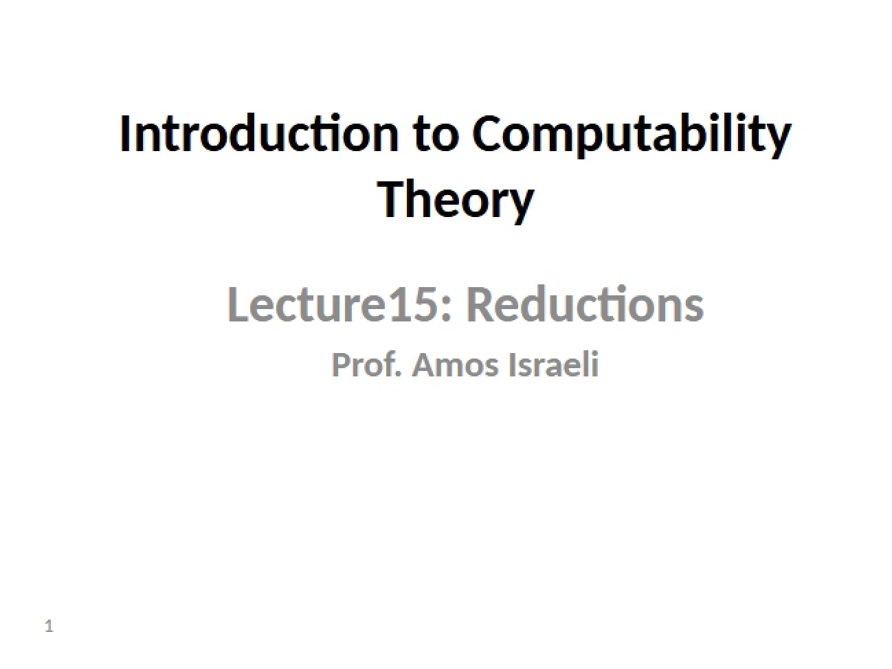 Reducibility and Decision Problems