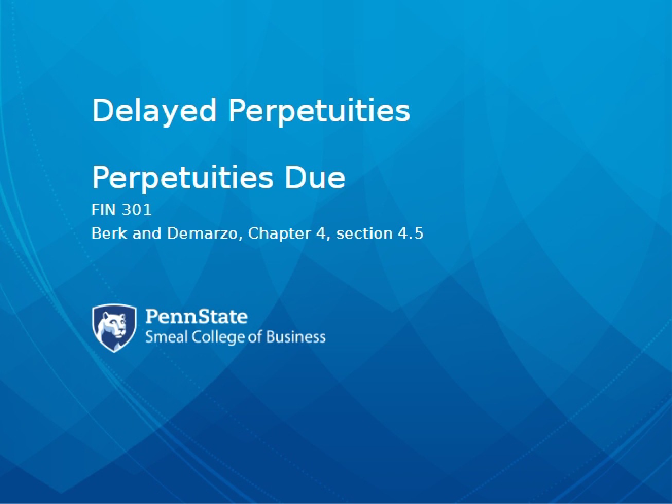 Understanding Delayed Perpetuities