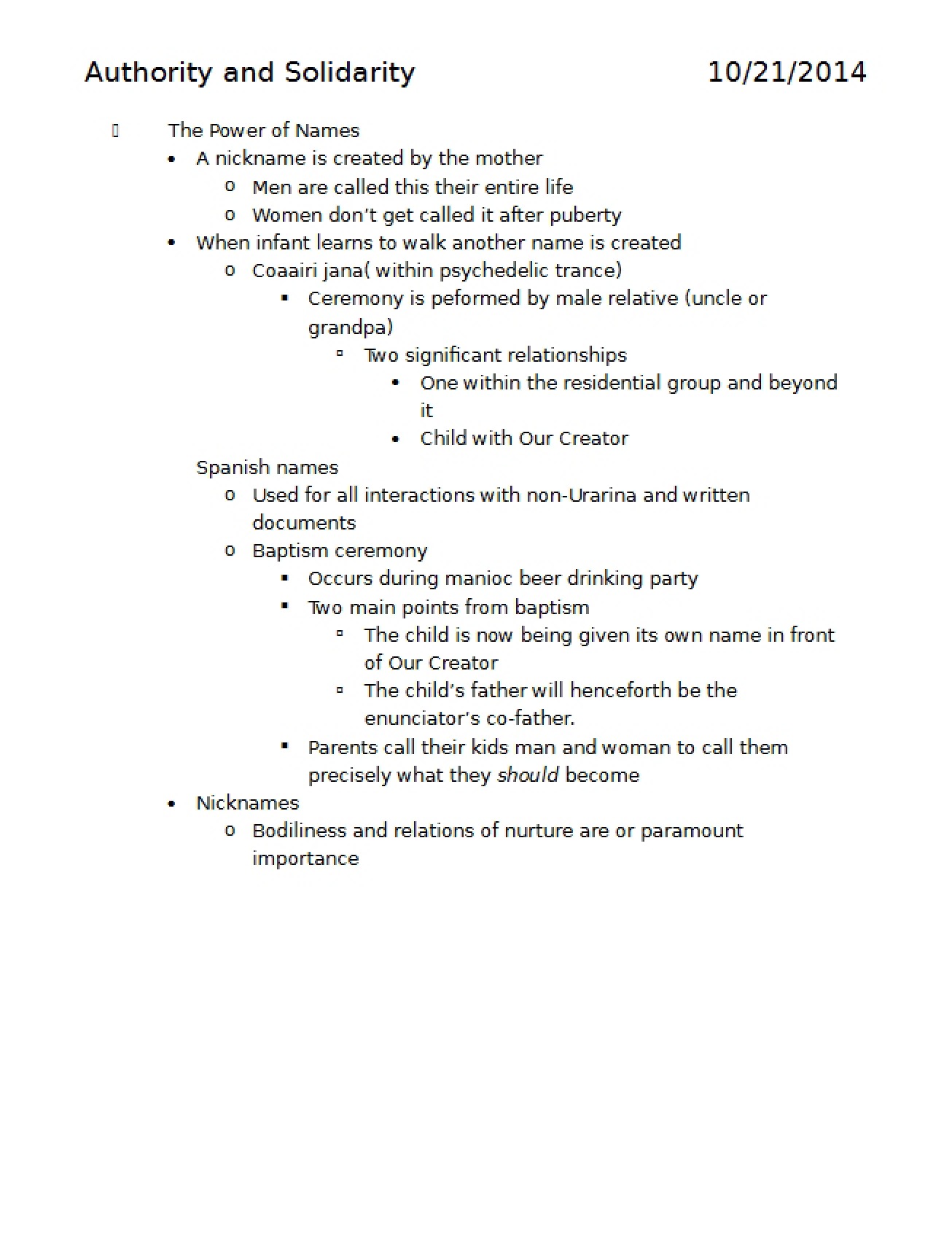 Social Anthro Week Eight