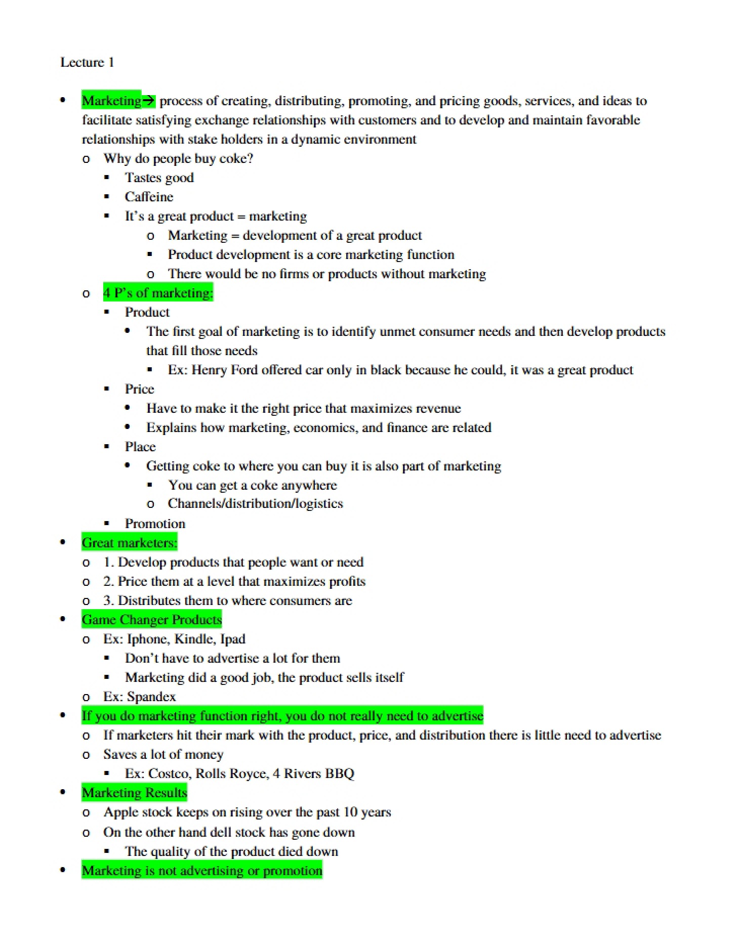 Marketing Fundamentals