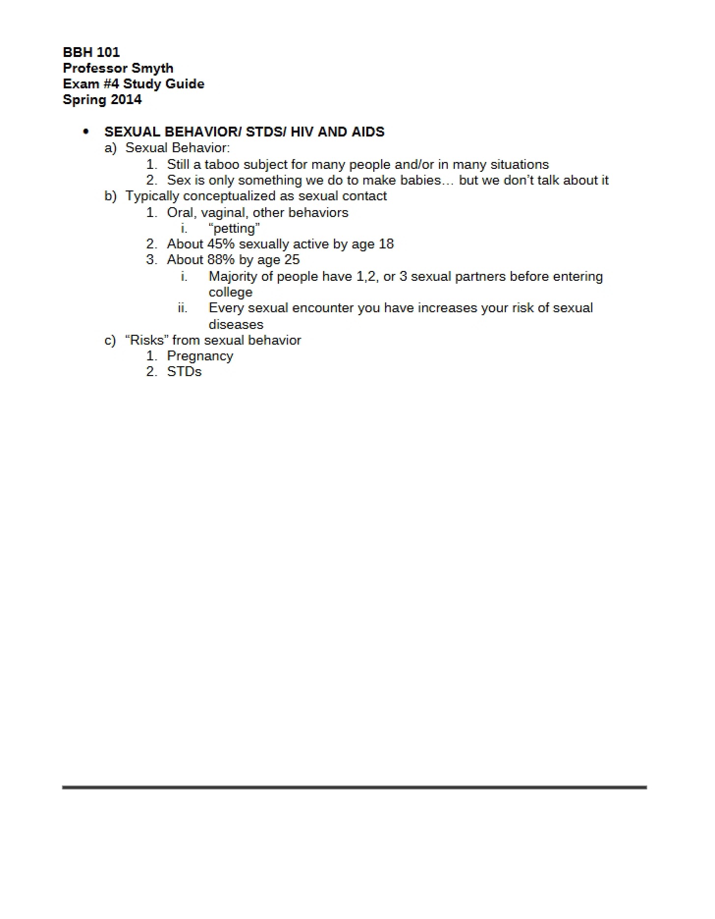 Fourth Exam Preparation Guide