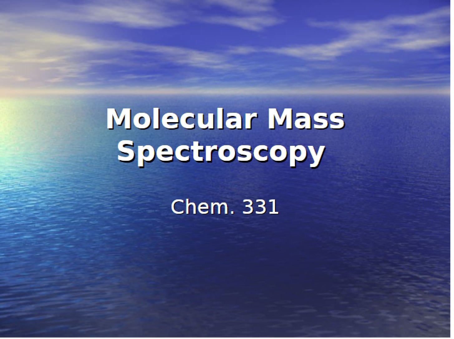 Spectroscopy Molecular Mass