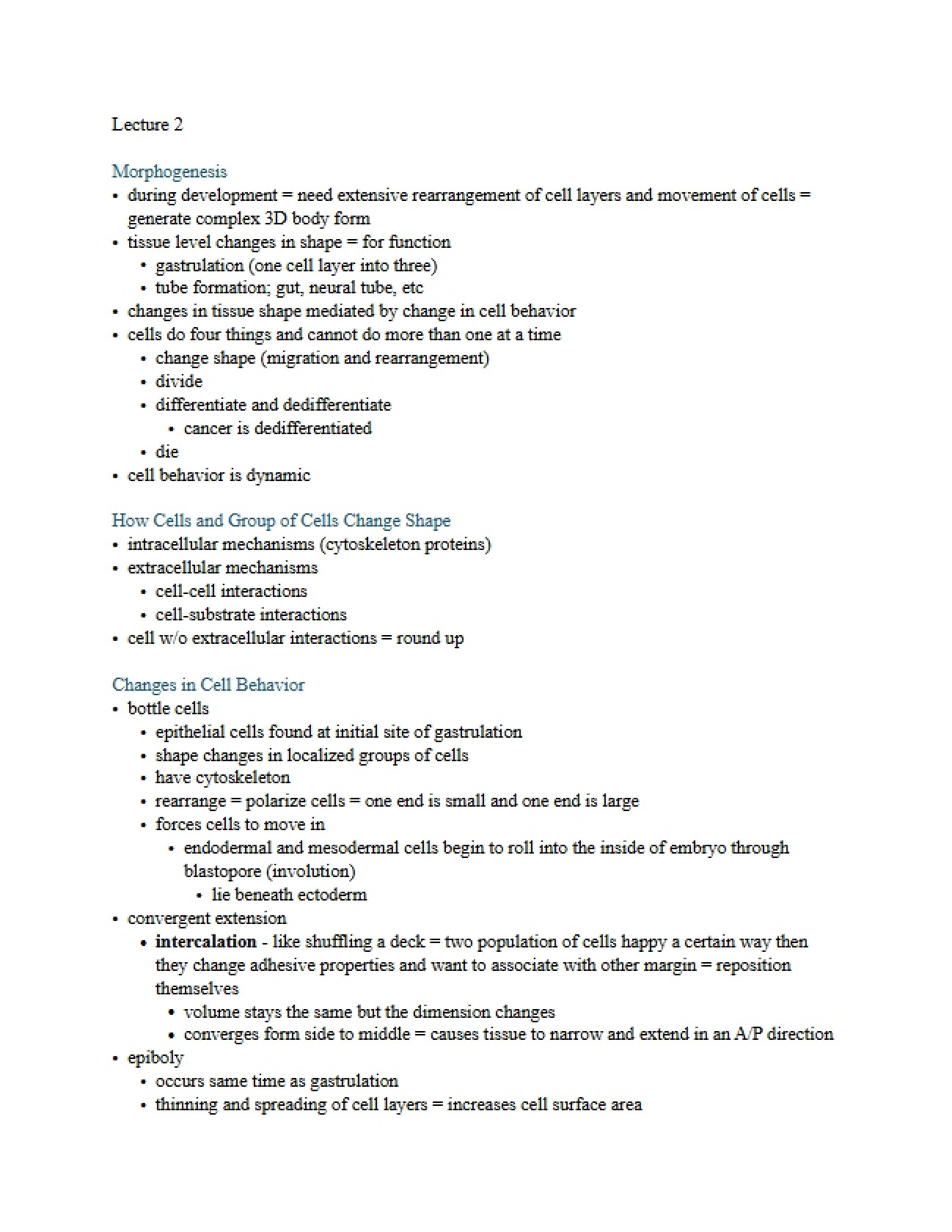 Lecture Two: Life Sciences Overview