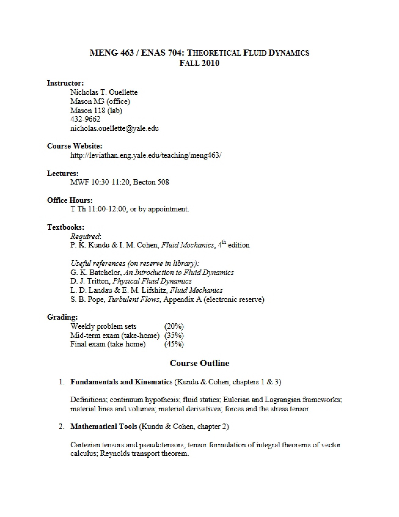 Course Outline
