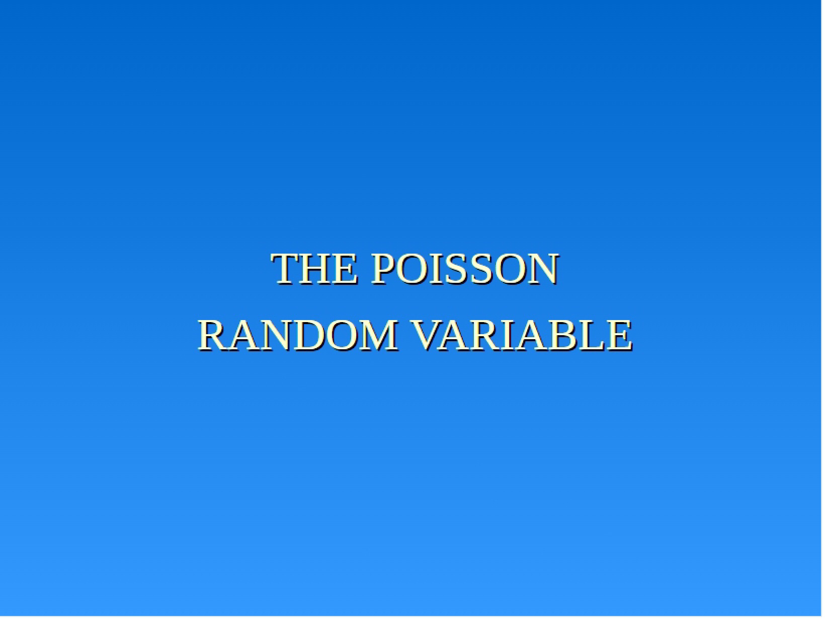 Poisson Distribution Module 9