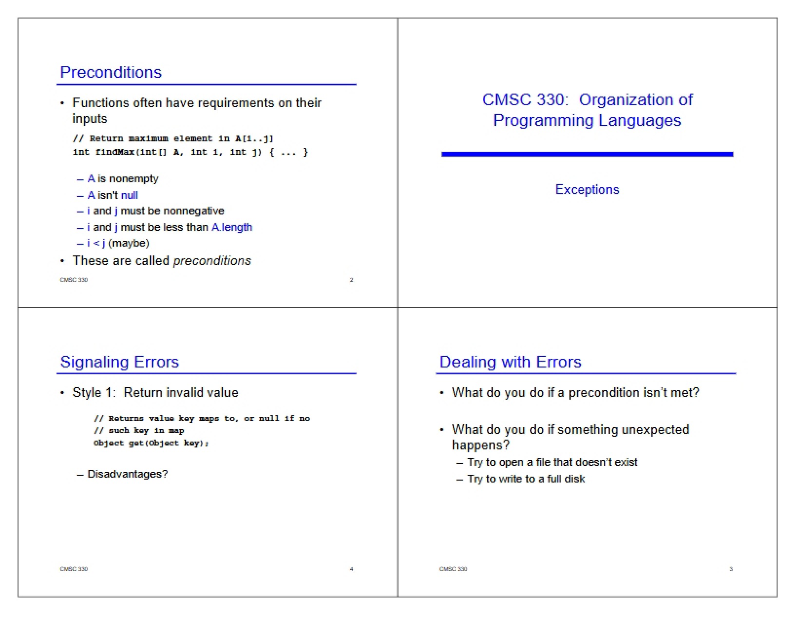 Exception Handling