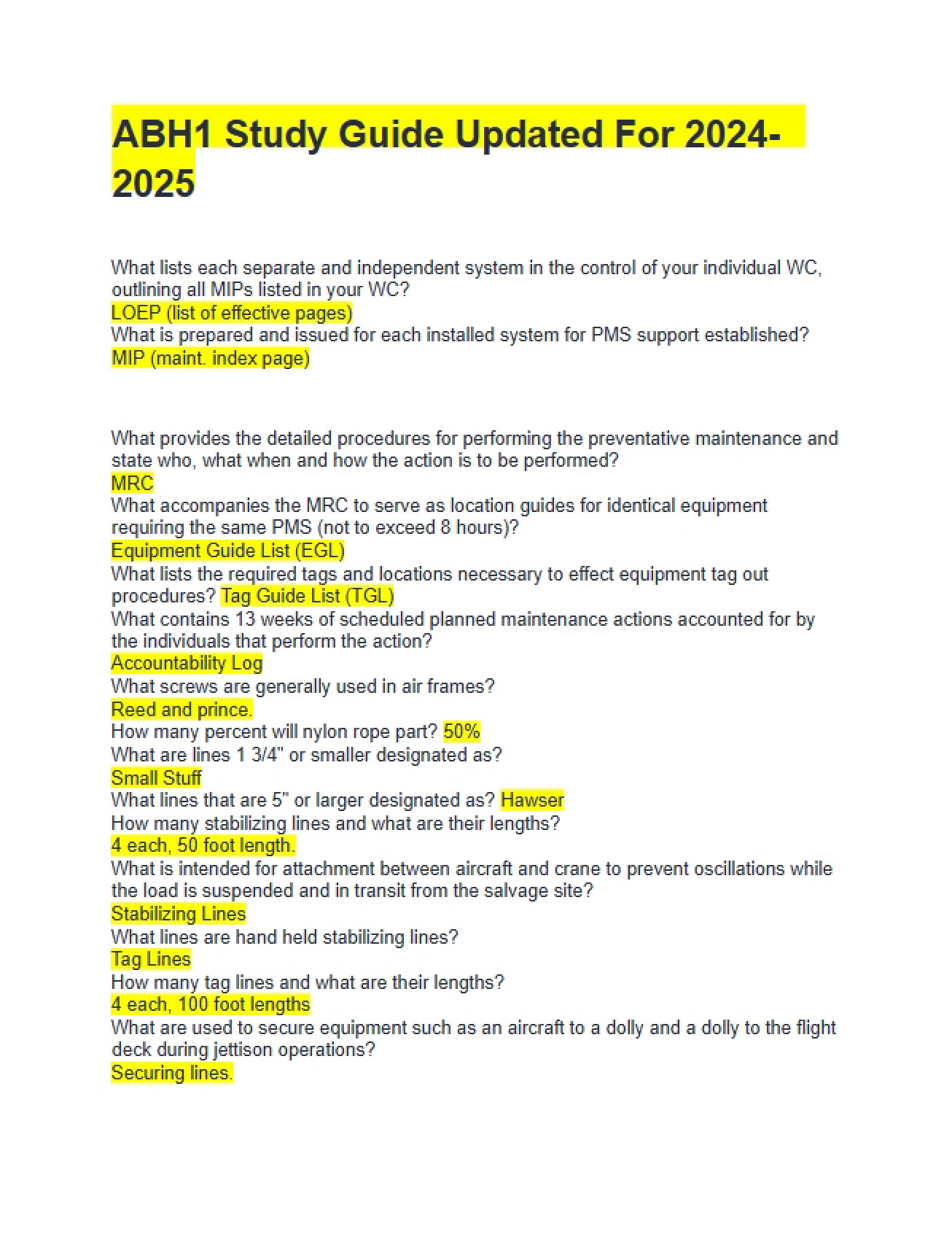 Updated 2024 2025 Study Guide