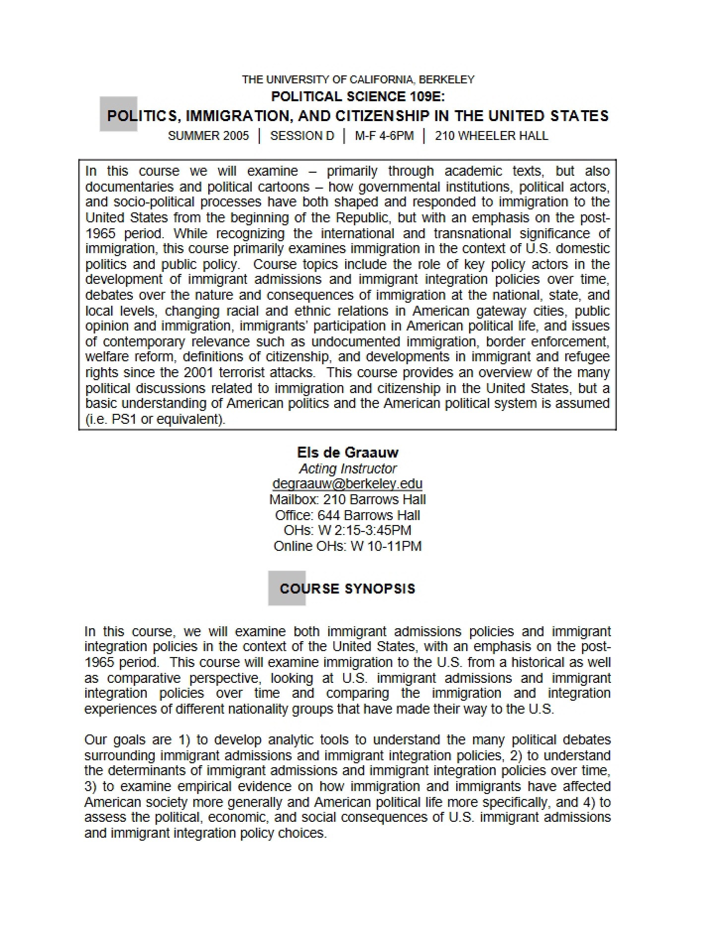 Academic Syllabus
