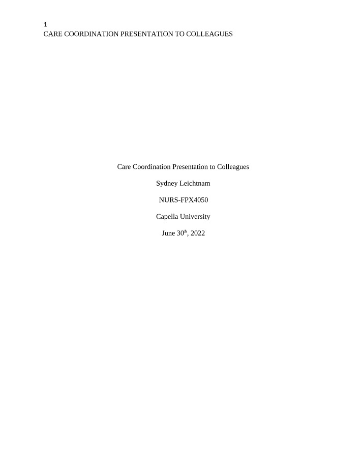 Care Coordination Strategies for Improving Patient Outcomes