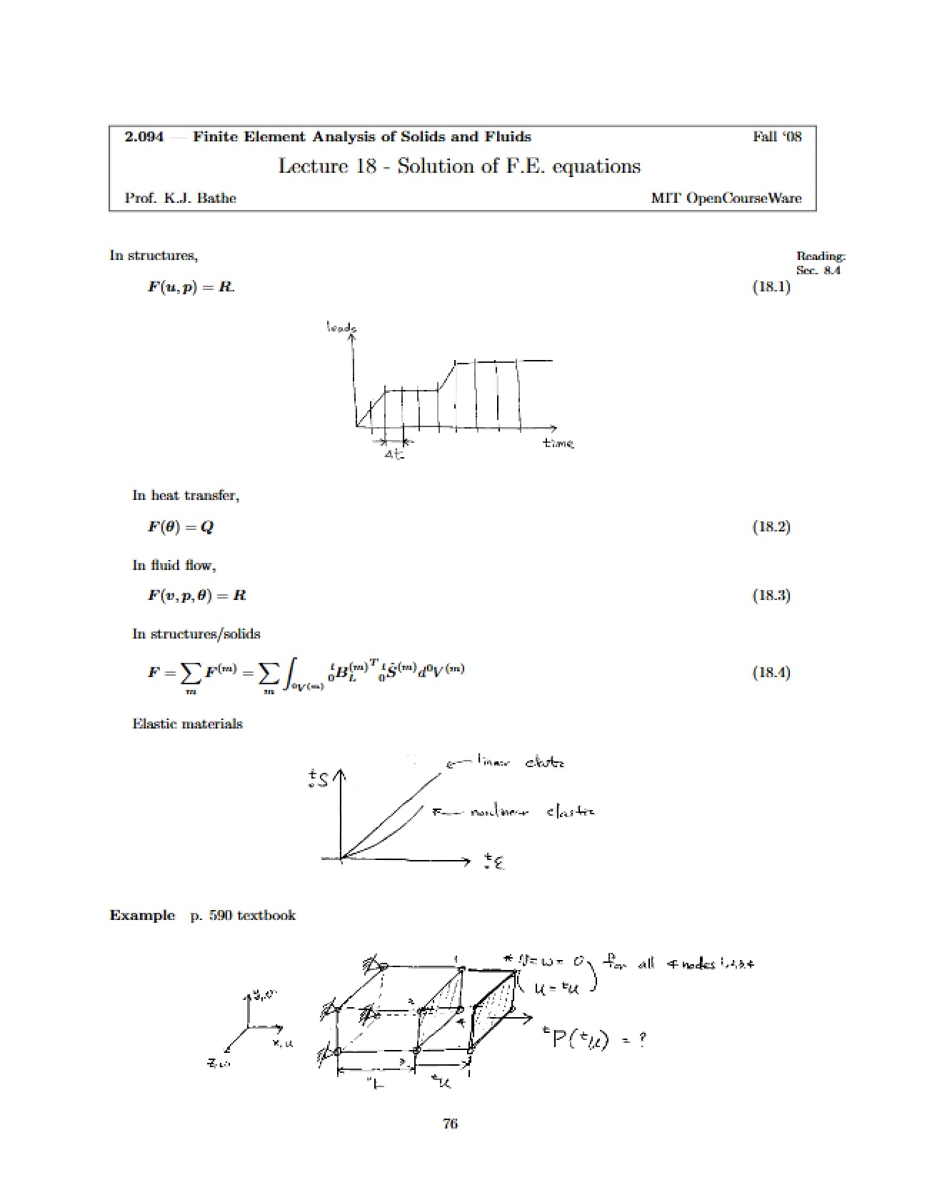 Finite Element Equations Solution