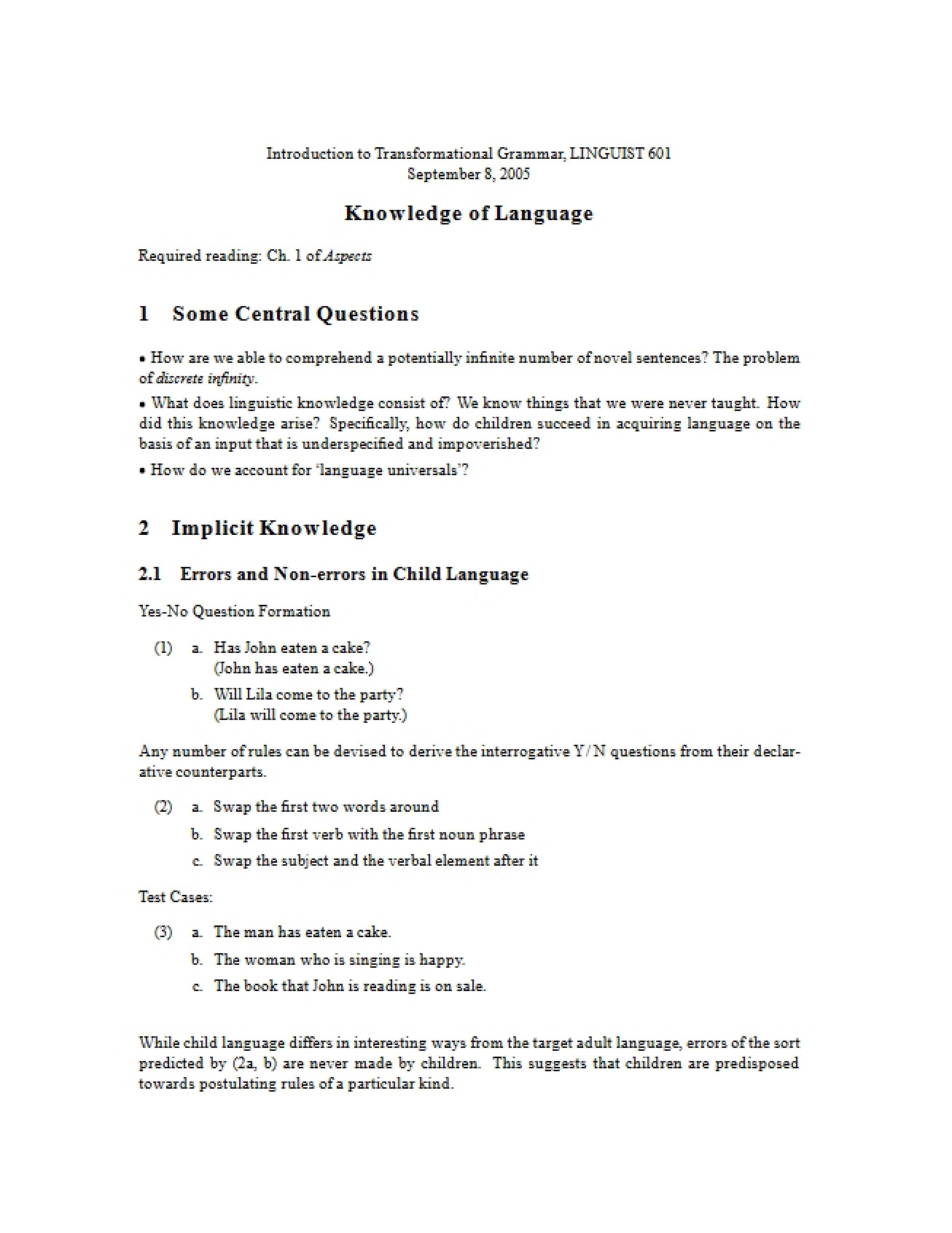 Understanding Language