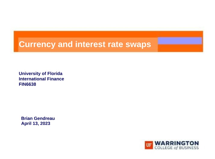 Currency and Interest Rate Swaps - Examples and Explanation