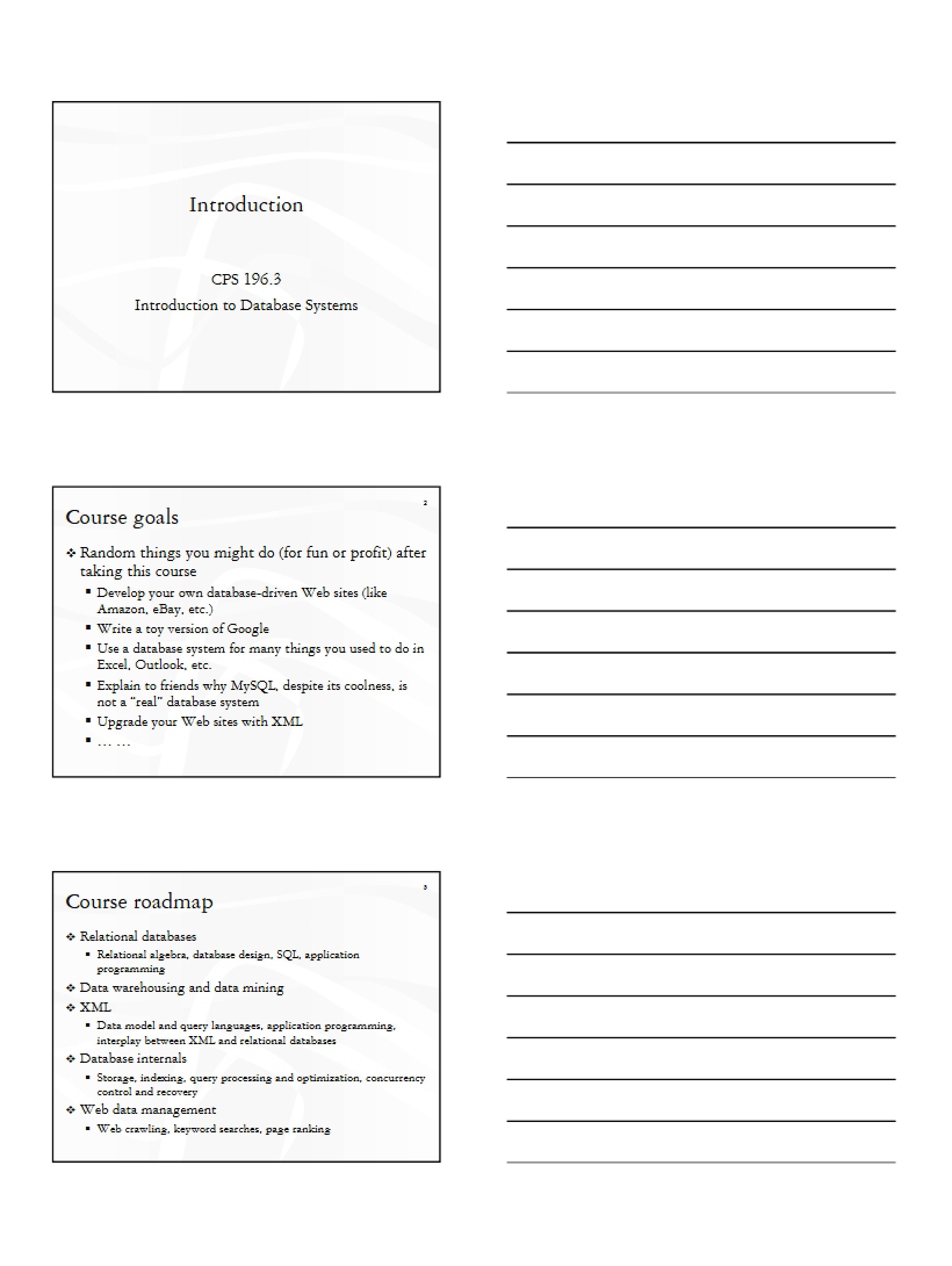 Database Systems Overview