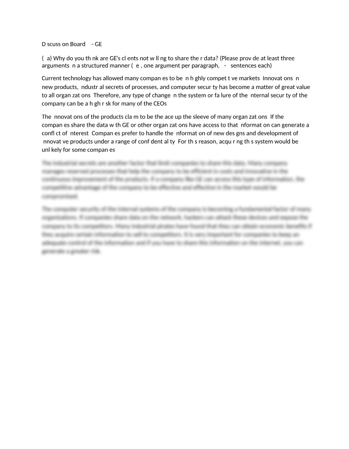 GE Discussion Board 2