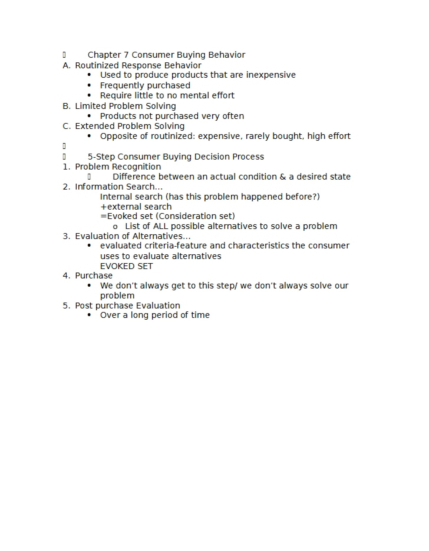 Marketing Notes Chapter Seven