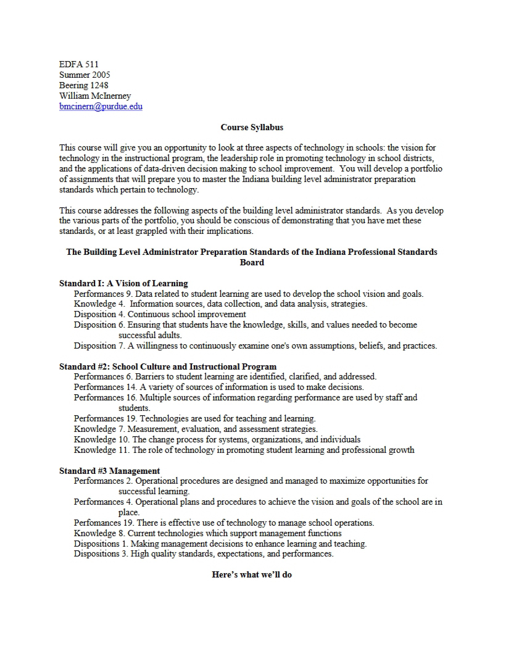 Syllabus - Information Systems in Education
