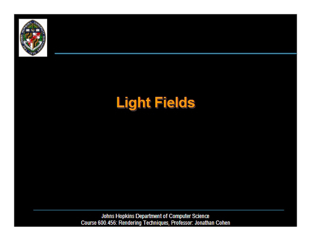 Analysis and Rendering of Light Fields