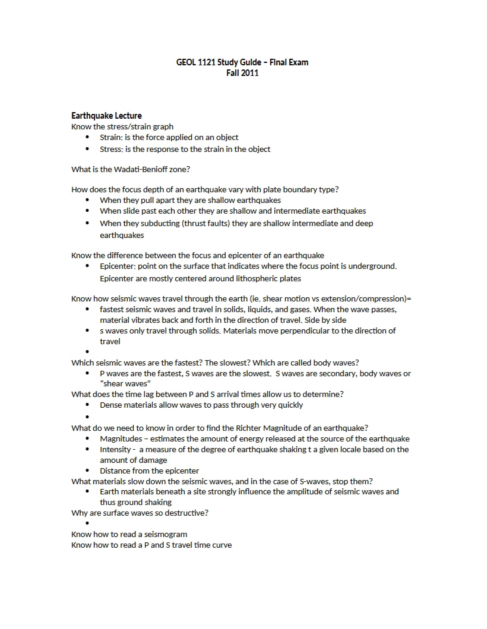 Course Final Examination