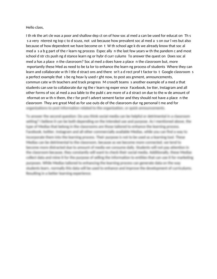 The Role of Social Media in the Learning Process