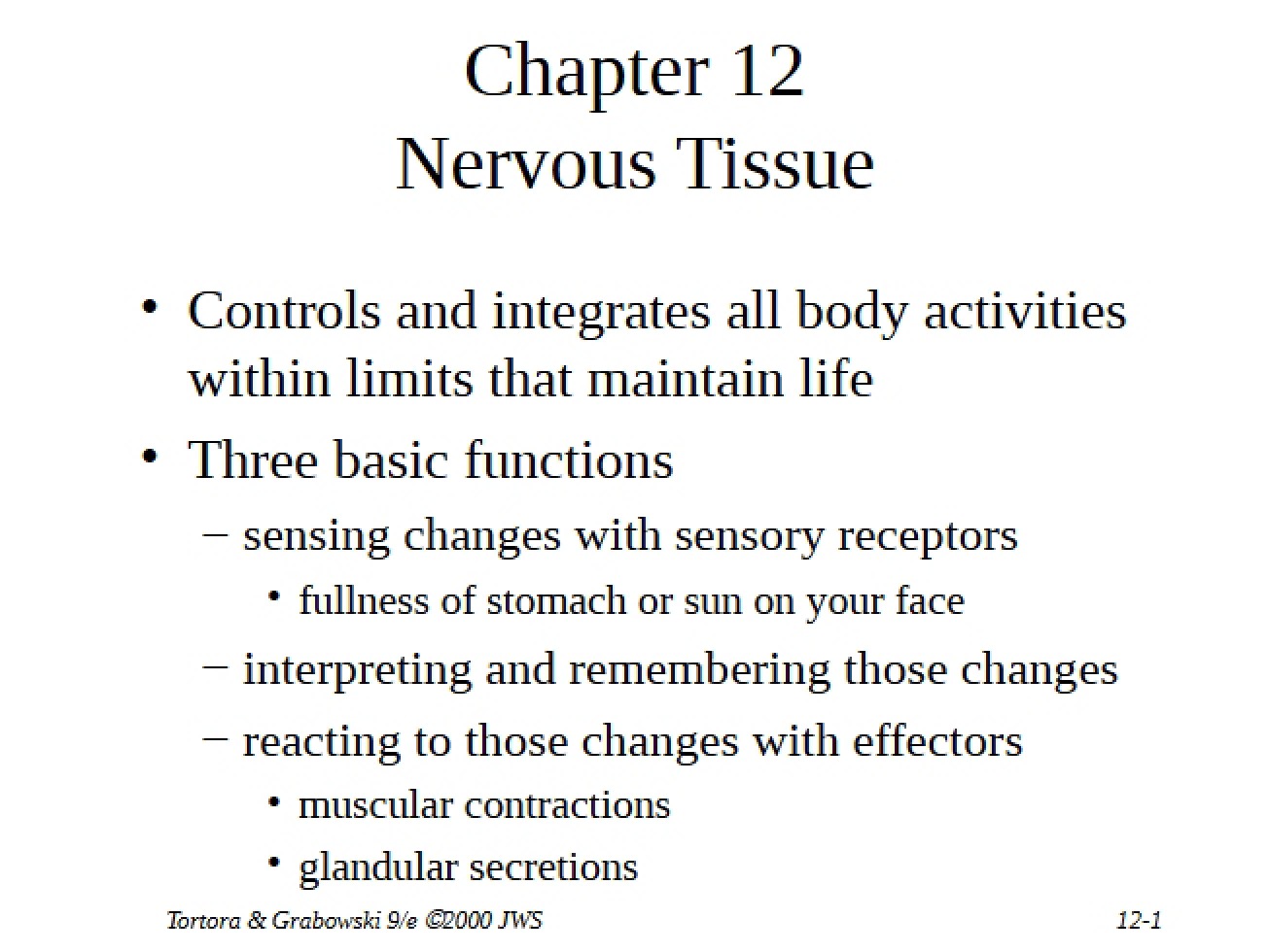 Tissues of the Nervous System