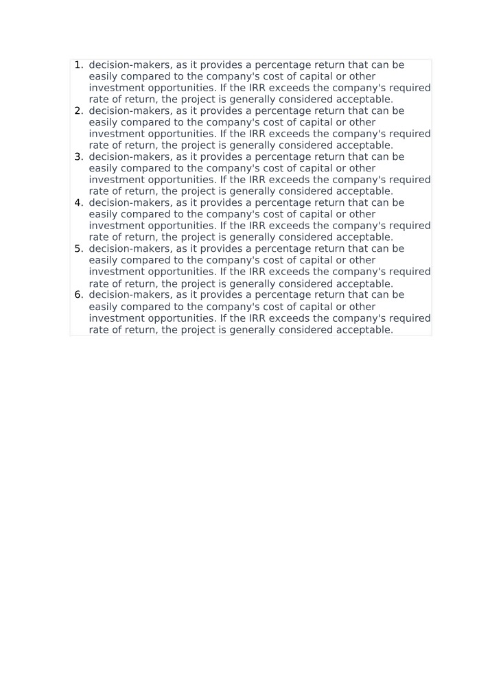 Advanced Financial Accounting - Decision