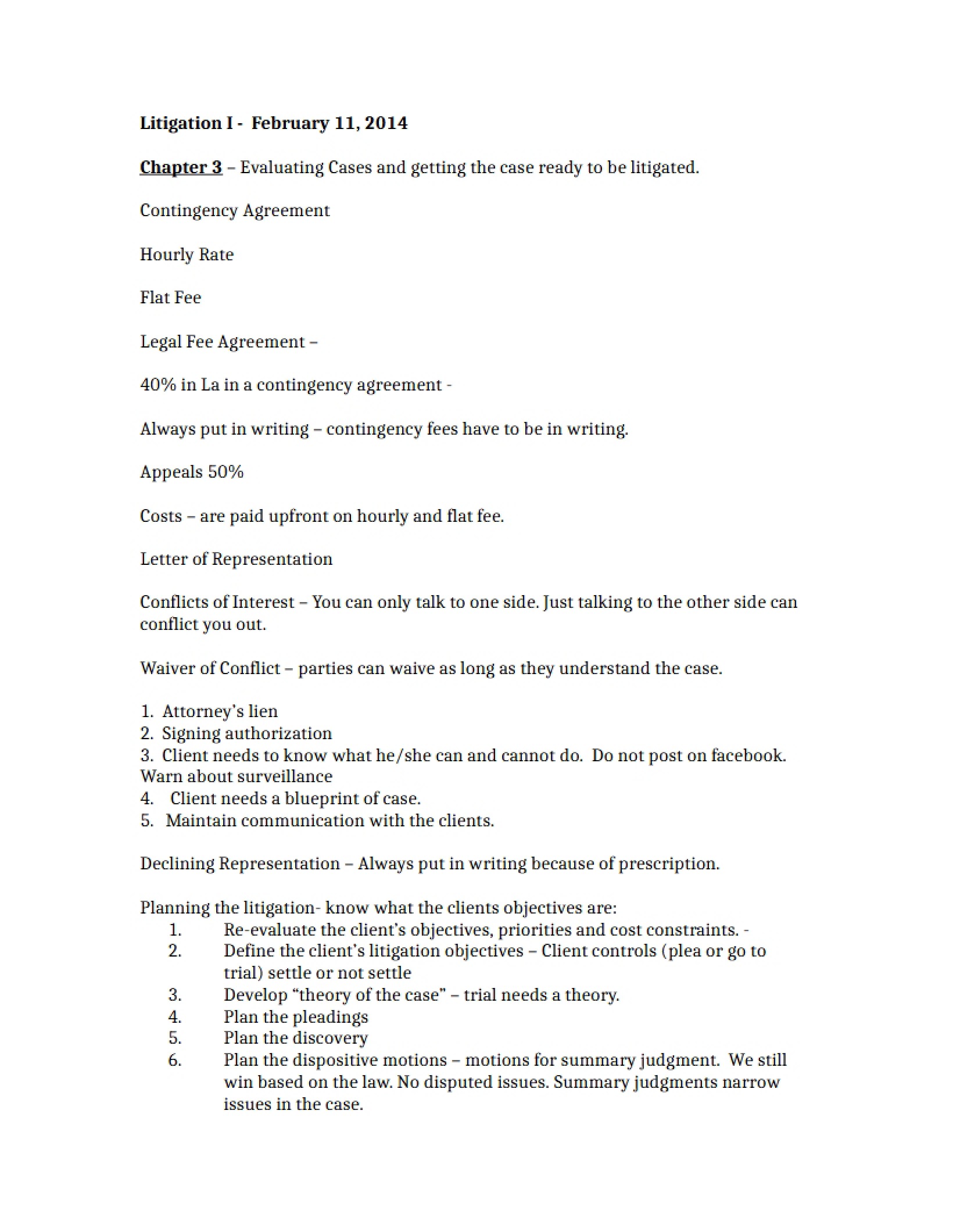 Litigation Notes (021114)