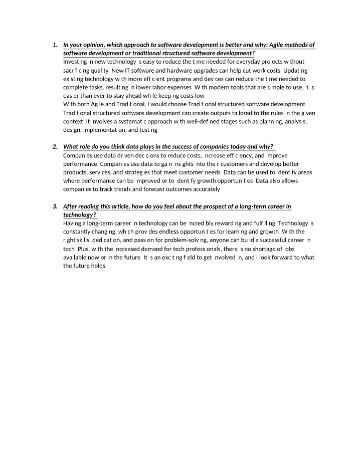 Writing Assignment for Article Review