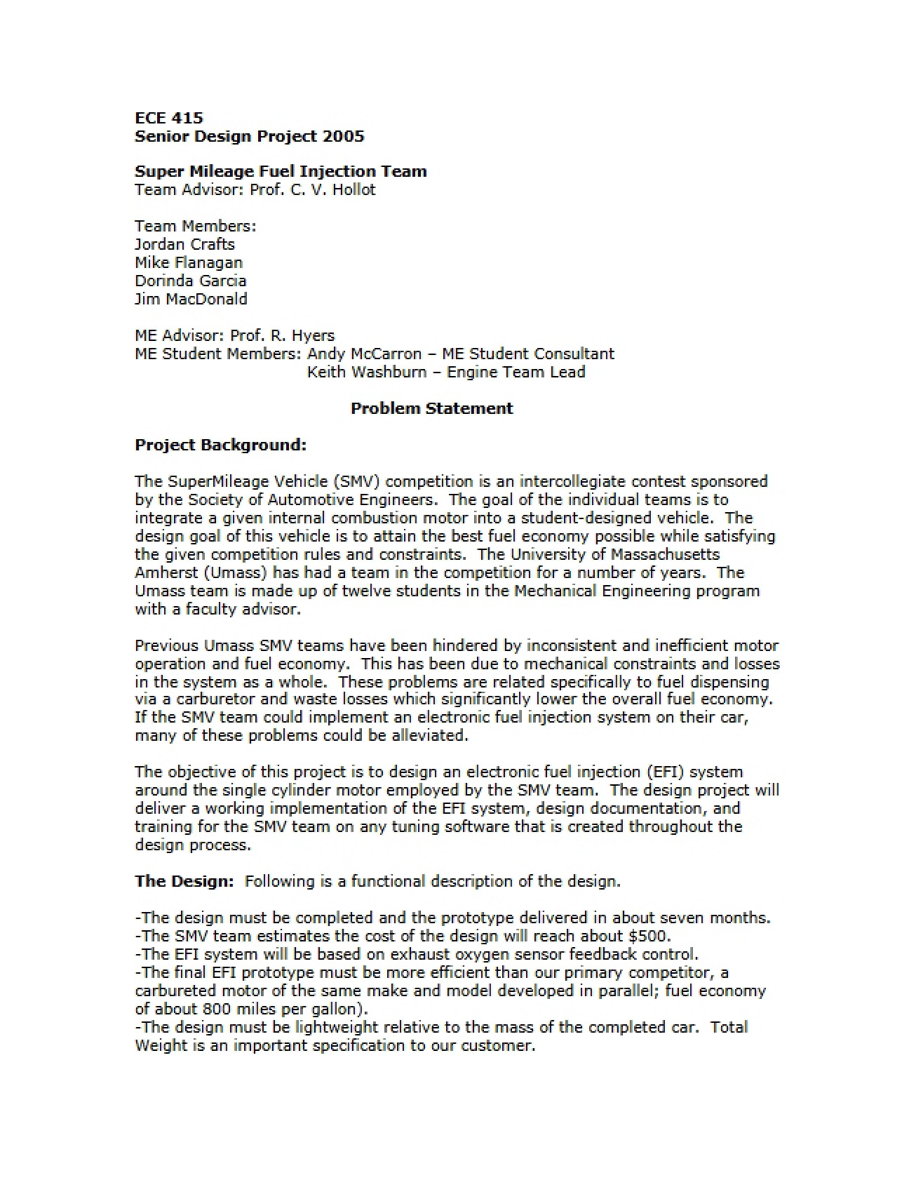 2005 Senior Design Project