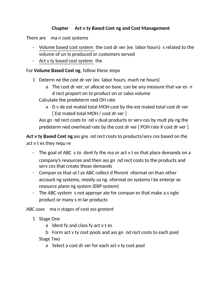 ACCT 2302 - Chapter 4 Notes