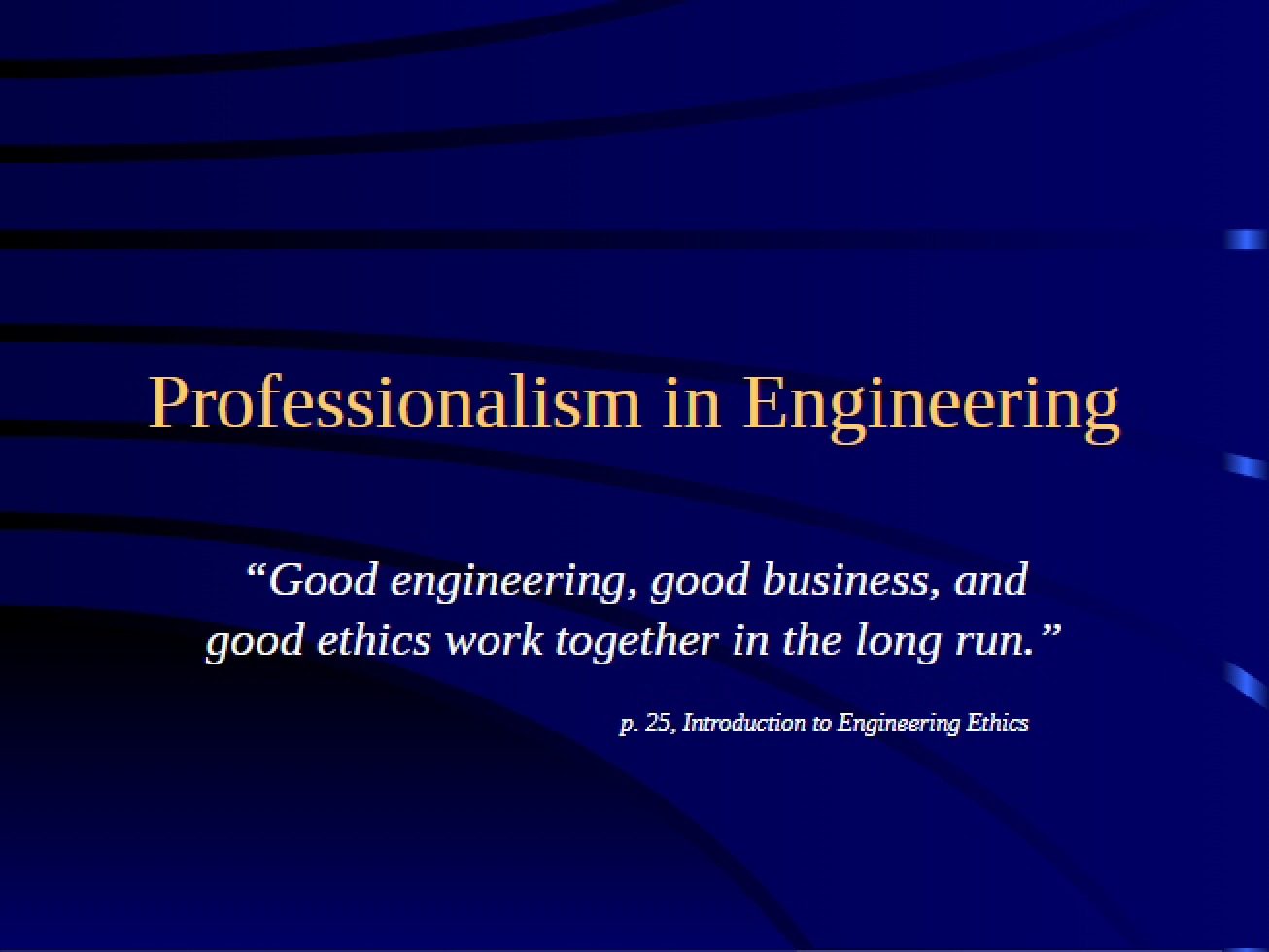 Engineering Professionalism